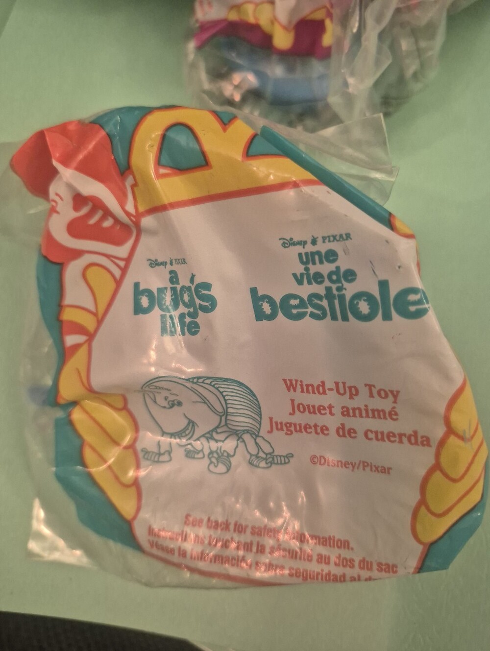 Disney Pixar A Bug's Life Wind-Up Toy - Teal and Yellow